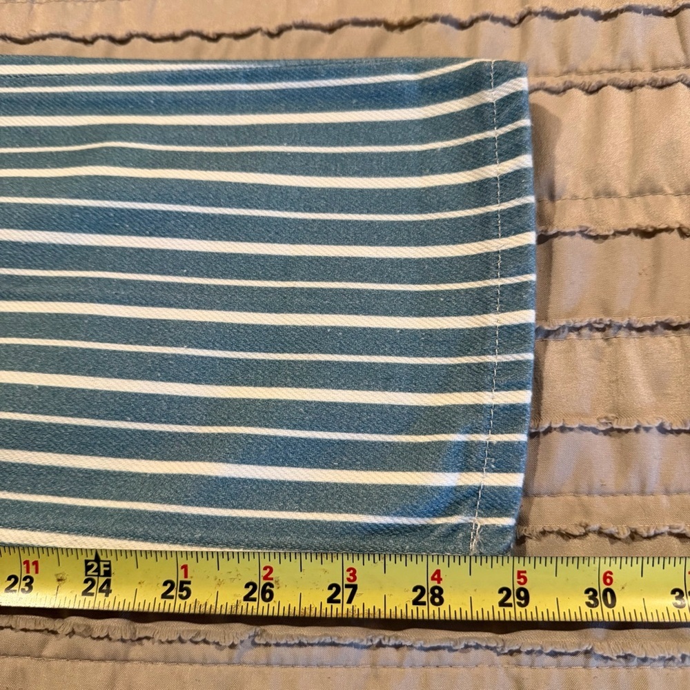 Reformation Cynthia Striped High Rise Straight Jeans Metro Stripe 25 NWT Denim - Picture 11 of 11